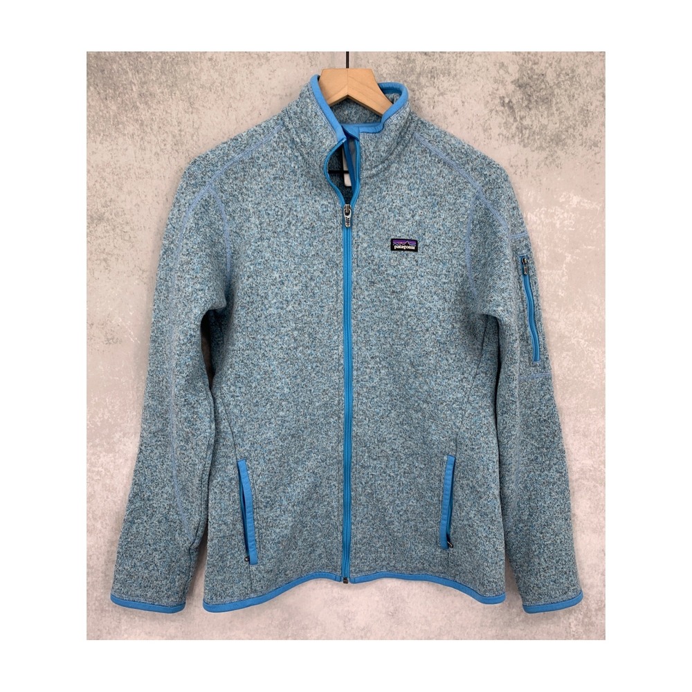 Patagonia Jacket Womens Medium Blue Better Sweater Full Zip Knit Fleece Outdoor